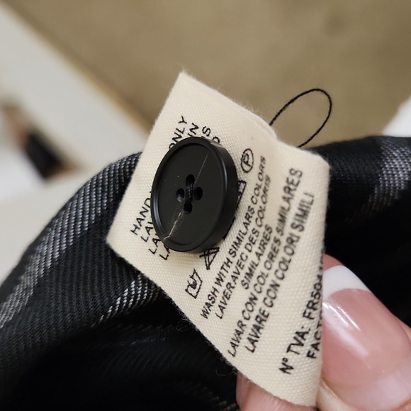 Frnch Paris Leane Coat Black Stripe Large Wide Sleeve Boxy Lagenlook - Picture 8 of 12